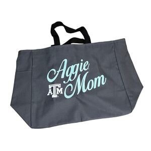 NWT CC Creations A&M Aggie Mom Canvas Tote Bag Charcoal Officially Licensed